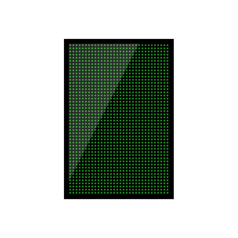 Монохромная видеовывеска LedTS 64×96 см P10 (Зеленый)