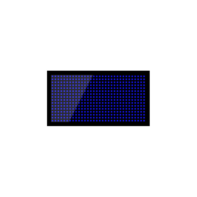 Монохромная видеовывеска LedTS 64×32 см P10 (Синий)
