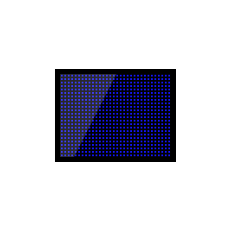 Монохромная видеовывеска LedTS 64×48 см P10 (Синий)