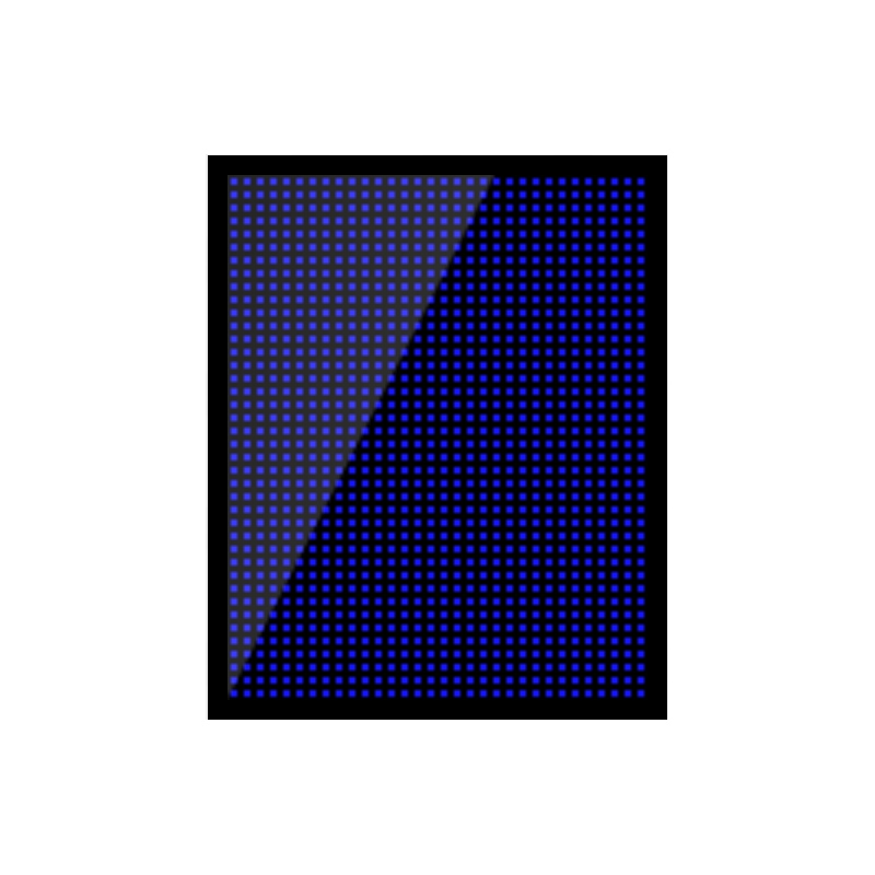 Монохромная видеовывеска LedTS 64×80 см P10 (Синий)