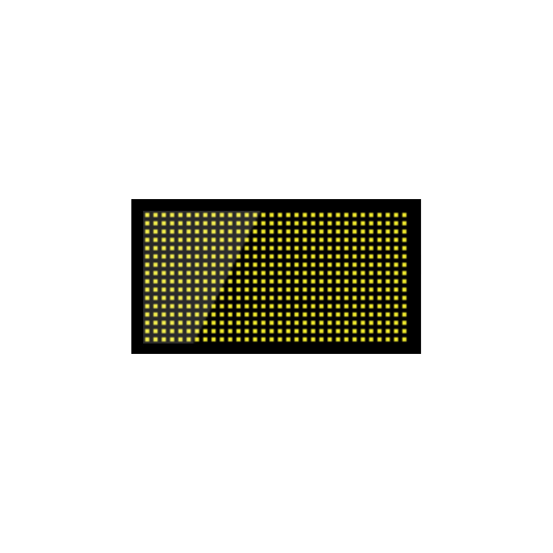 Монохромная видеовывеска LedTS 64×32 см P10 (Желтый)